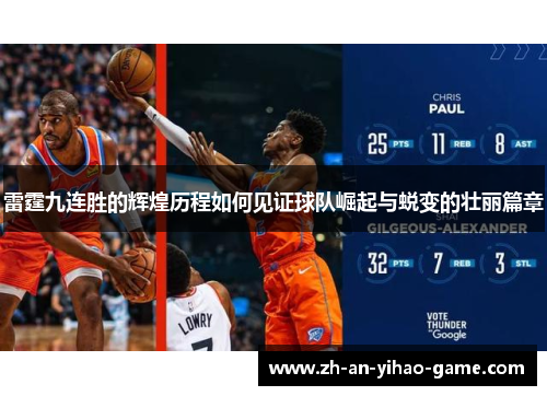 雷霆九连胜的辉煌历程如何见证球队崛起与蜕变的壮丽篇章 雷霆九连胜的辉煌历程如何见证球队崛起与蜕变的壮丽篇章